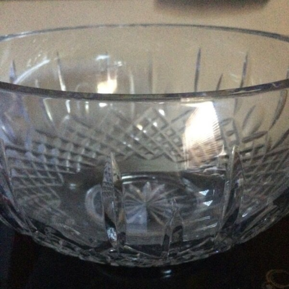 Waterford Etched Crystal Decor Accent Fruit Bowl